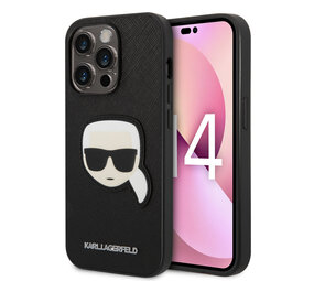Karl Lagerfeld Karl Lagerfeld iPhone 14 Pro Backcover hoesje - Karl Head - Zwart Karl Lagerfeld Karl Lagerfeld iPhone 14 Pro Backcover hoesje - Karl Head - Zwart
