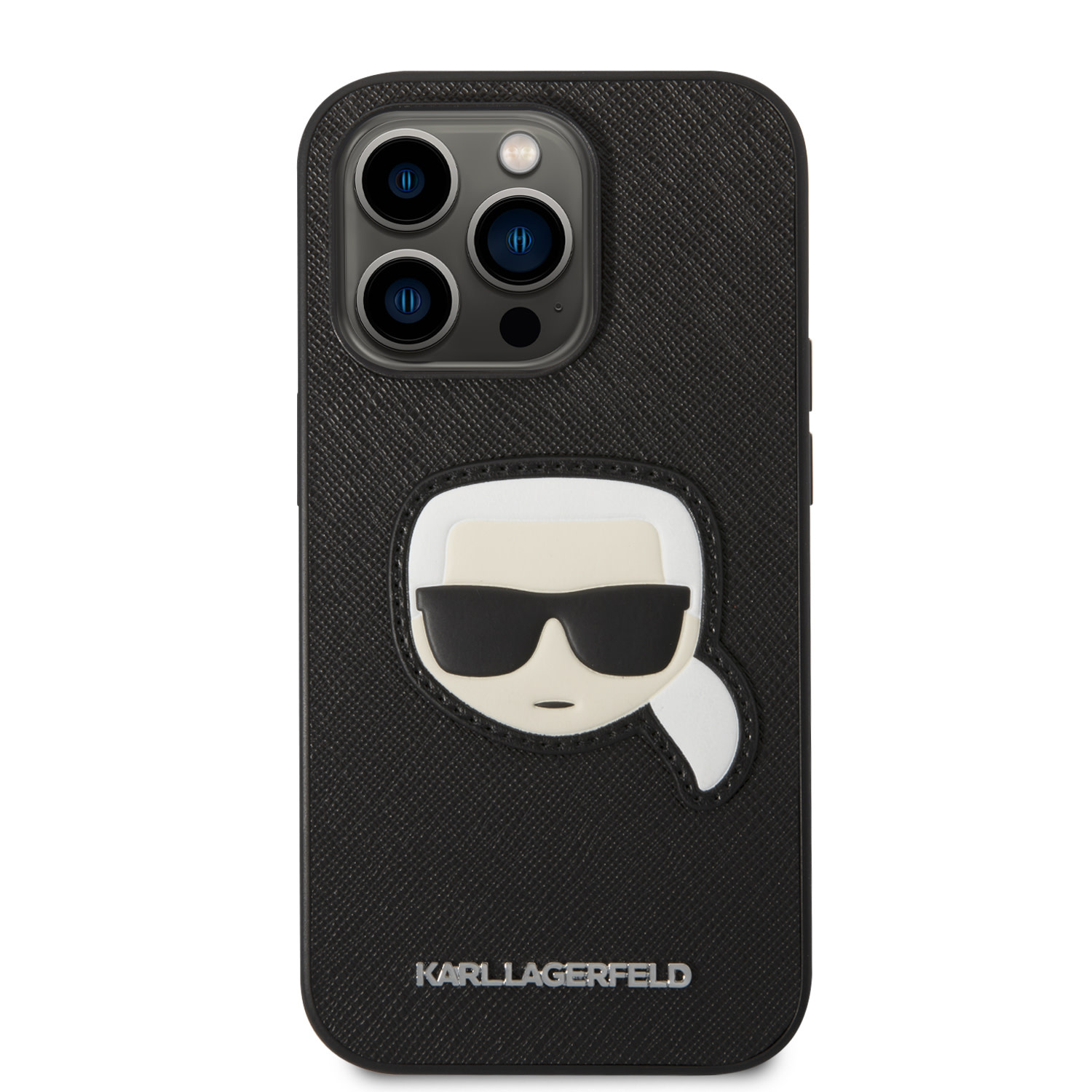 Karl Lagerfeld Karl Lagerfeld iPhone 14 Pro Backcover hoesje - Karl Head - Zwart, foto 3 van 6