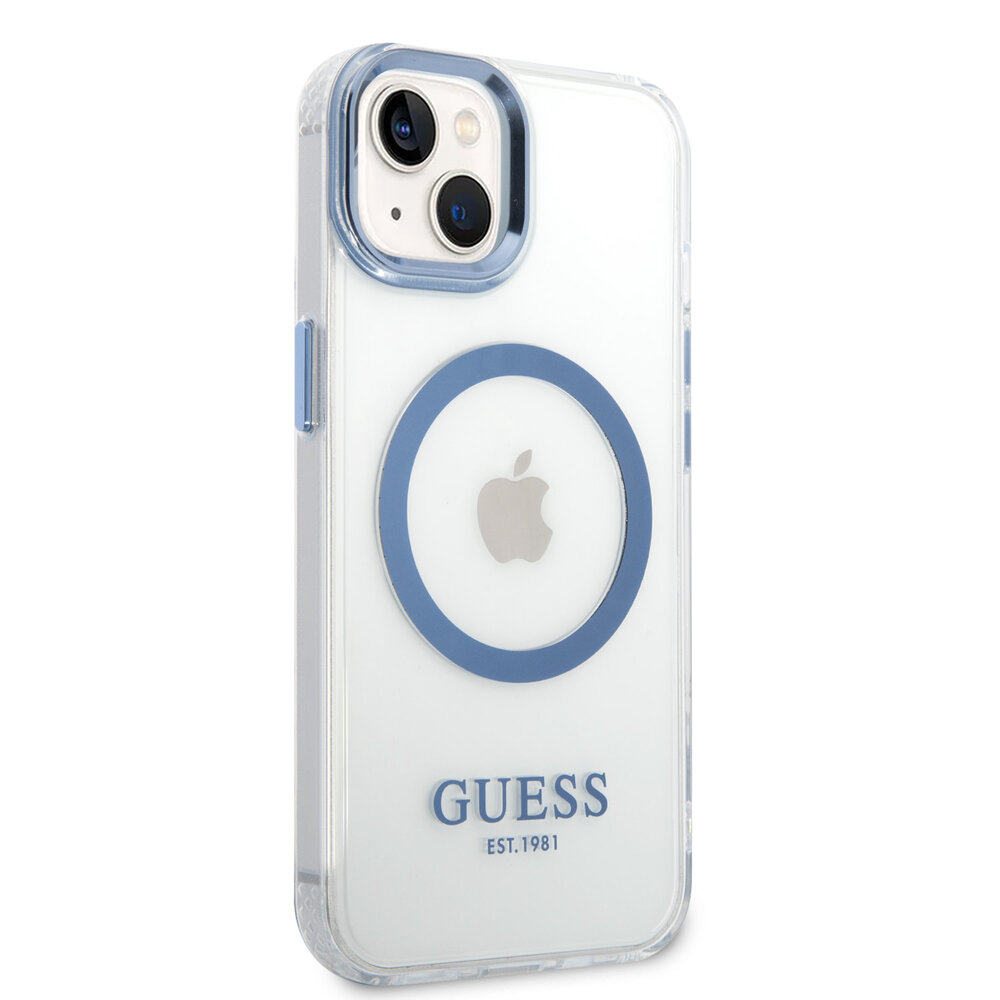 Guess Guess iPhone 14 Plus Back-Cover hul - iPhone 15 Plus - Blau Guess Guess iPhone 14 Plus Back-Cover hul - iPhone 15 Plus - Blau