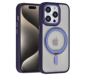 UNIQ Accessory UNIQ Accessory iPhone 15 Pro Backcover hoesje Magsafe with ring stand - Paars UNIQ Accessory UNIQ Accessory iPhone 15 Pro Backcover hoesje Magsafe with ring stand - Paars