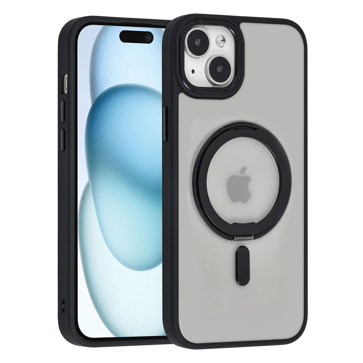 UNIQ Accessory UNIQ Accessory iPhone 15 & 14 Plus Backcover hoesje Magsafe with ring stand - Zwart