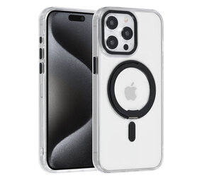 UNIQ Accessory UNIQ Accessory iPhone 15 Pro Max Backcover hoesje Magsafe with ring stand - Transparant UNIQ Accessory UNIQ Accessory iPhone 15 Pro Max Backcover hoesje Magsafe with ring stand - Transparant