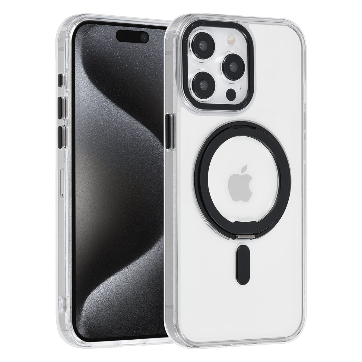 UNIQ Accessory UNIQ Accessory iPhone 15 Pro Max Backcover hoesje Magsafe with ring stand - Transparant