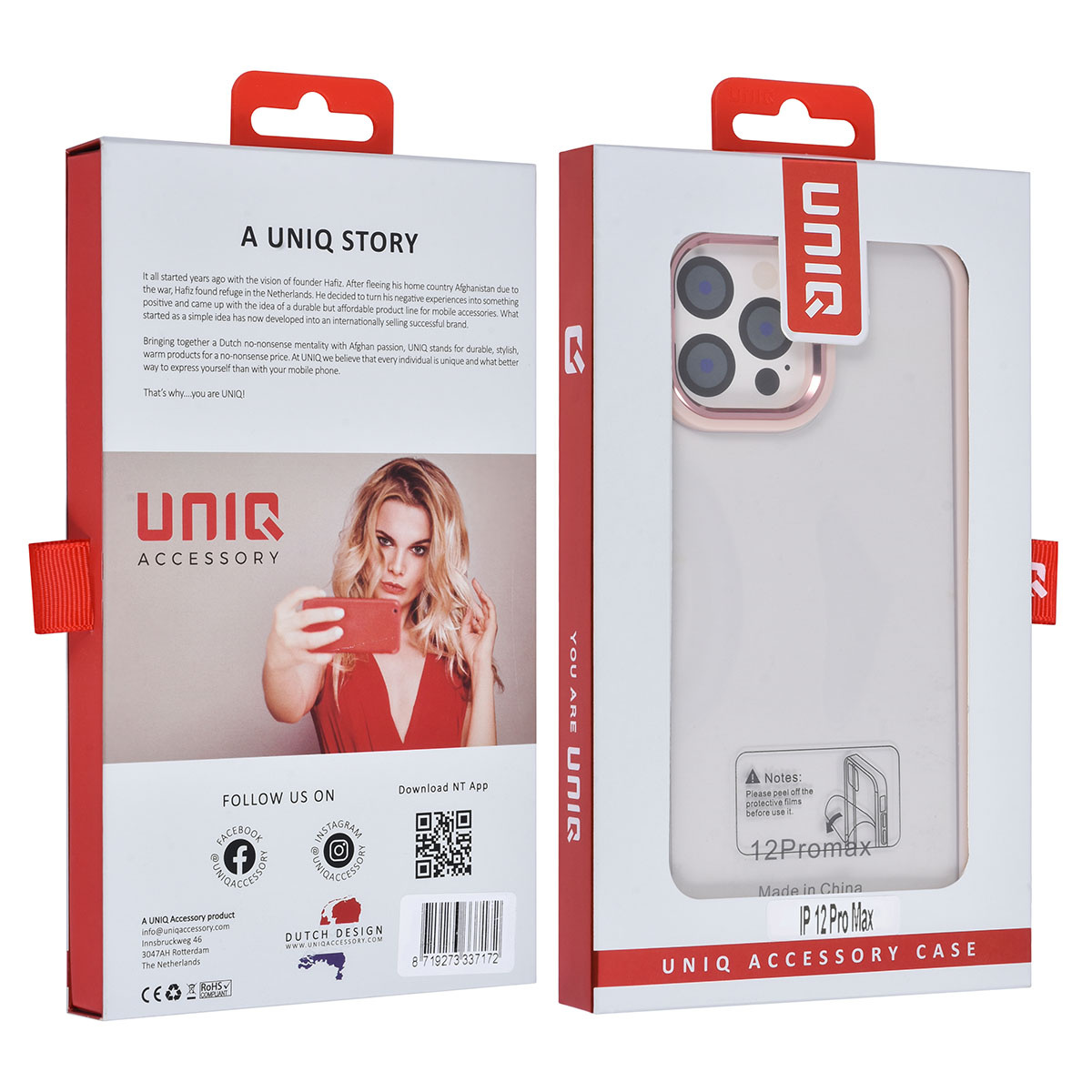 UNIQ Accessory UNIQAccessory iPhone 12 Pro Max Backcover hoesje - Roze, foto 3 van 6