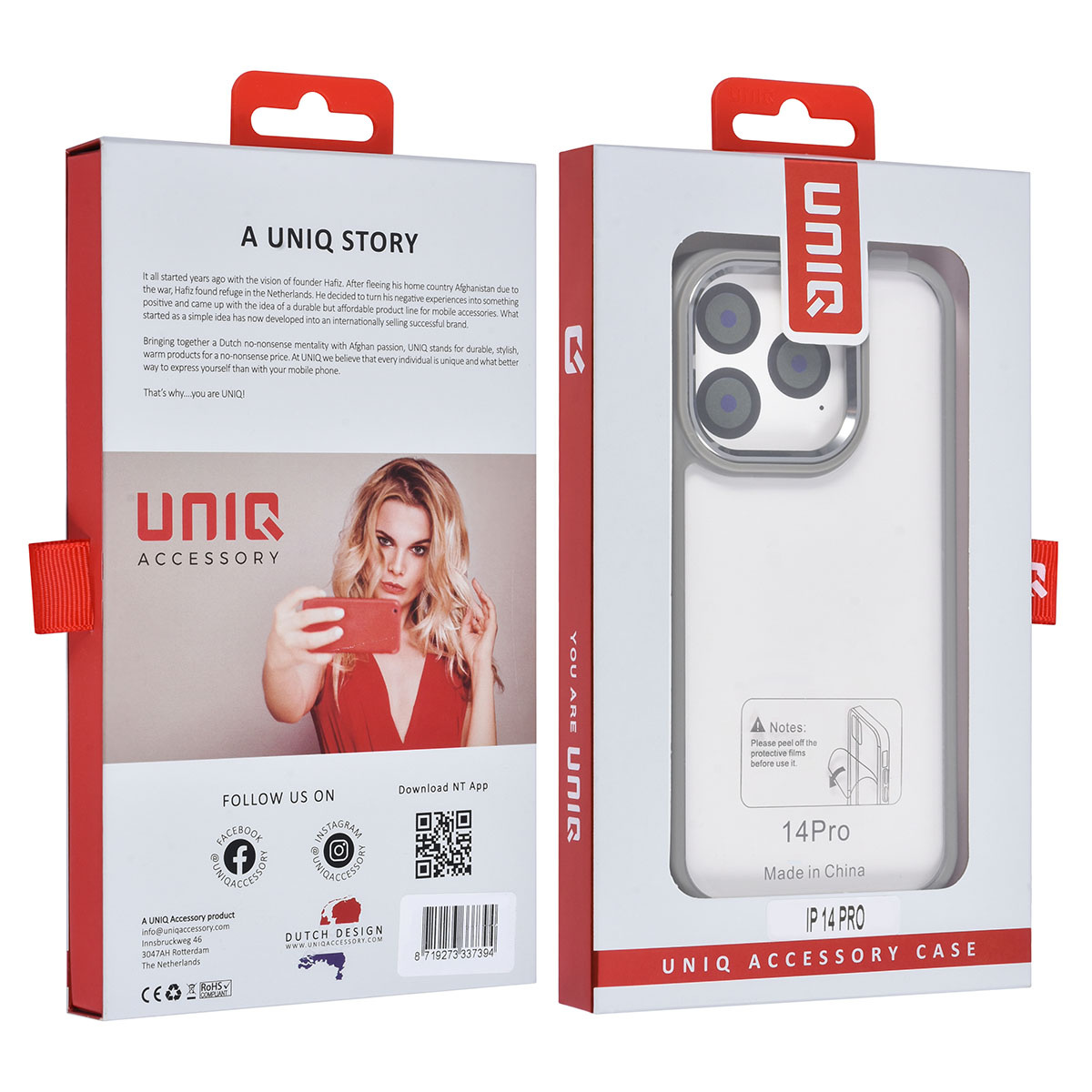 UNIQ Accessory UNIQAccessory iPhone 14 Pro Backcover hoesje - Grijs, foto 4 van 6