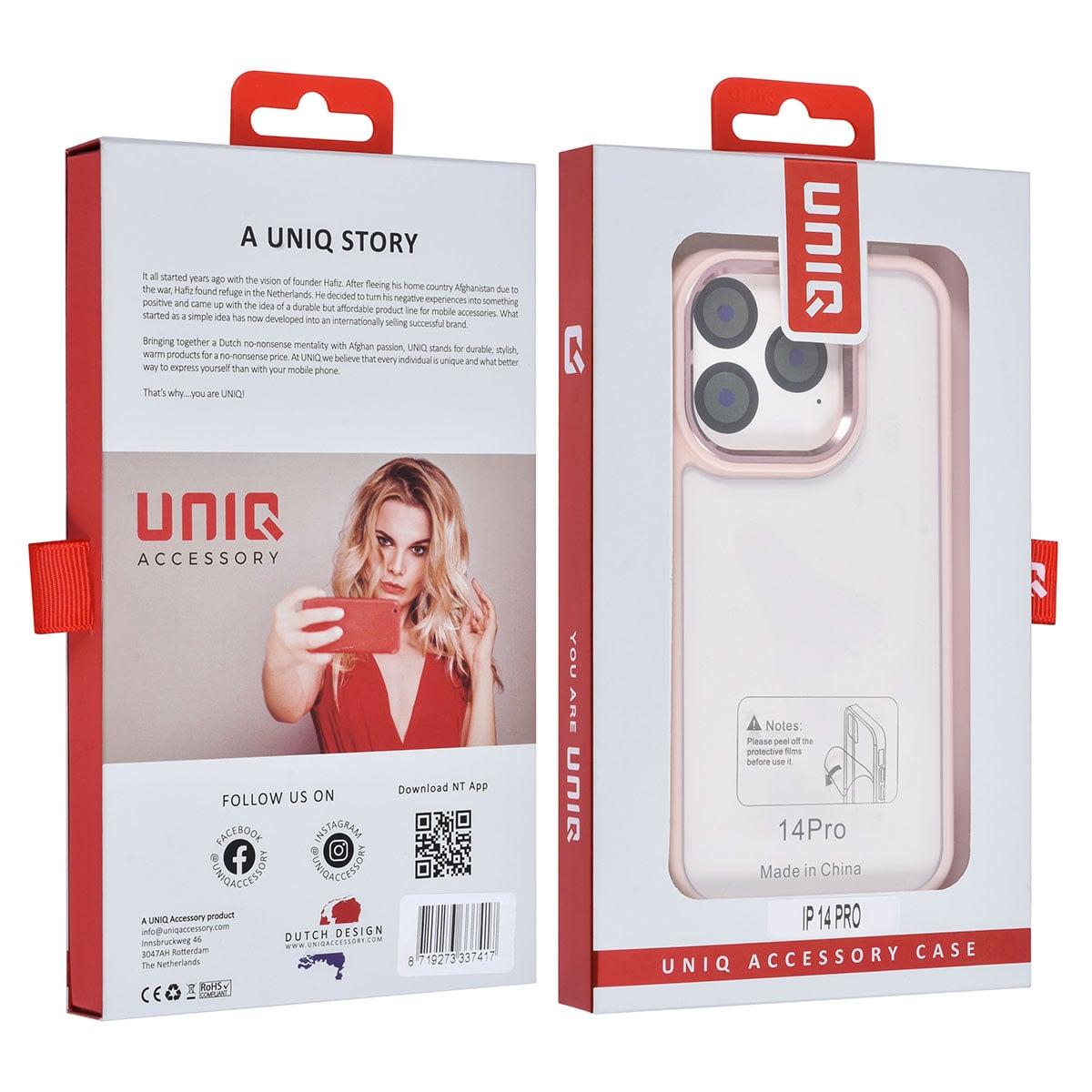 UNIQ Accessory UNIQAccessory iPhone 14 Pro Backcover hoesje - Roze, foto 4 van 6