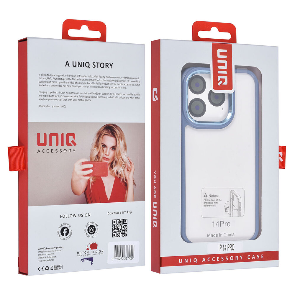 UNIQ Accessory UNIQAccessory iPhone 14 Pro Back cover coque - Bleu clair UNIQ Accessory UNIQAccessory iPhone 14 Pro Back cover coque - Bleu clair