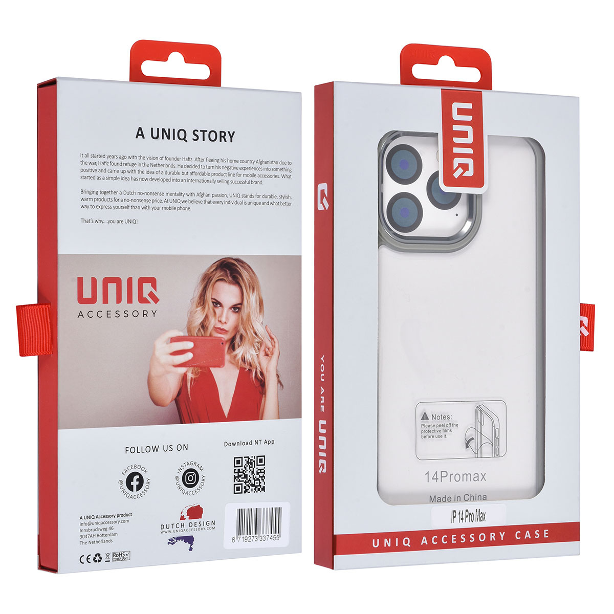 UNIQ Accessory UNIQAccessory iPhone 14 Pro Max Backcover hoesje - Grijs, foto 4 van 6