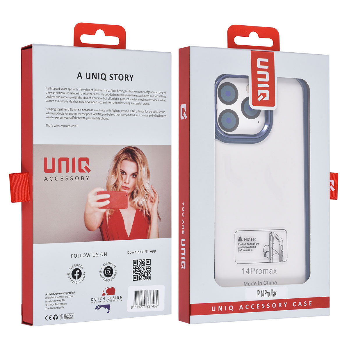 UNIQ Accessory UNIQAccessory iPhone 14 Pro Max Backcover hoesje - Blauw, foto 4 van 6