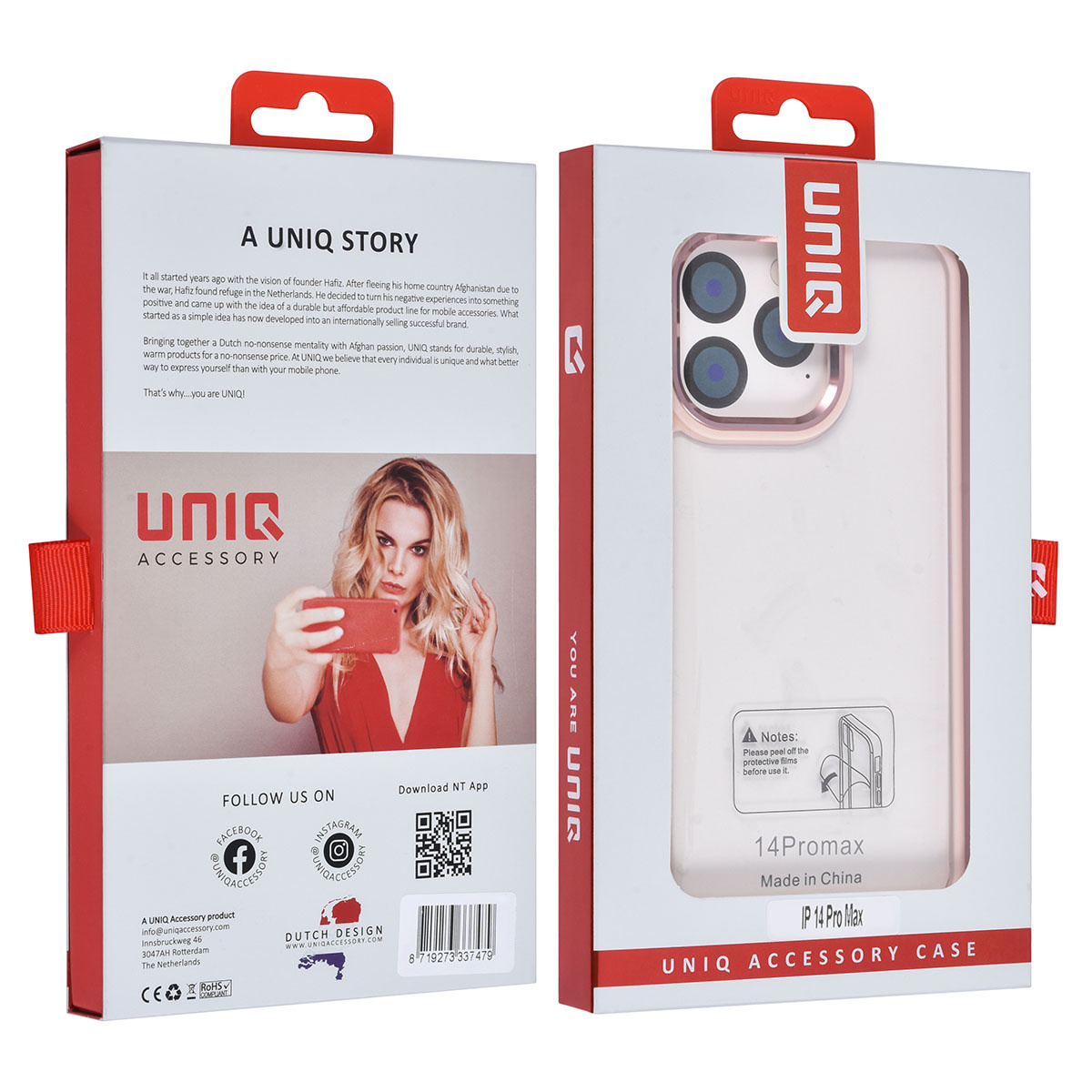 UNIQ Accessory UNIQAccessory iPhone 14 Pro Max Backcover hoesje - Roze, foto 4 van 6