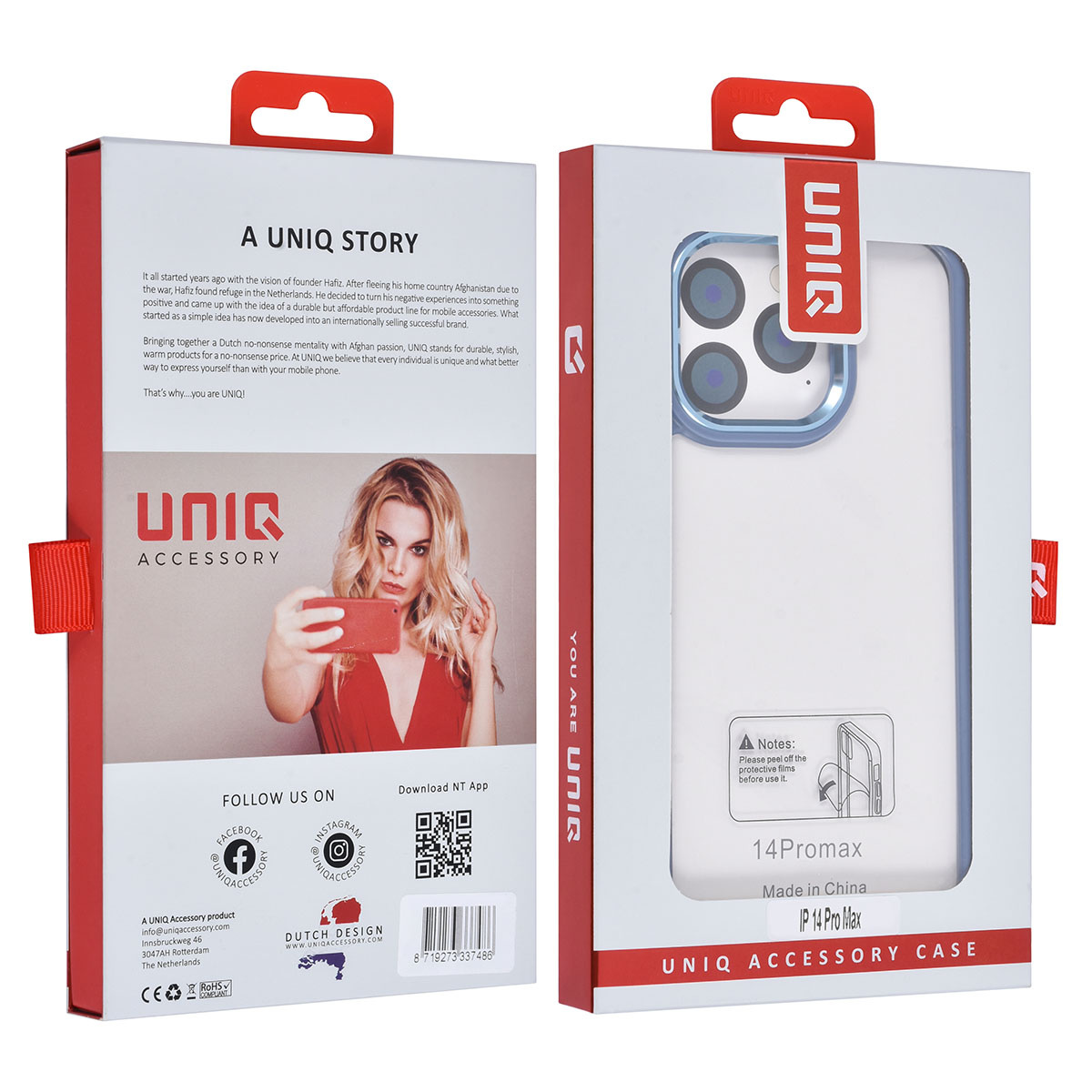 UNIQ Accessory UNIQAccessory iPhone 14 Pro Max Backcover hoesje - LichtBlauw, foto 4 van 6