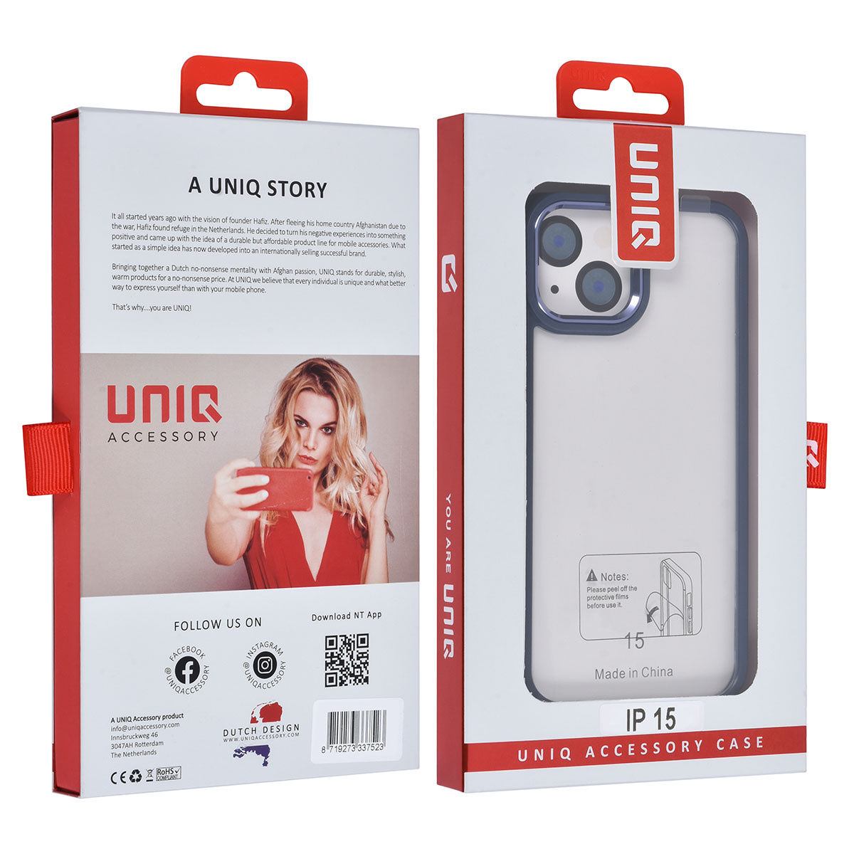 UNIQ Accessory UNIQAccessory iPhone 15 Backcover hoesje - Blauw, foto 4 van 4