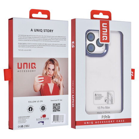 UNIQ Accessory UNIQAccessory iPhone 15 Pro Max Backcover hoesje - Paars UNIQ Accessory UNIQAccessory iPhone 15 Pro Max Backcover hoesje - Paars