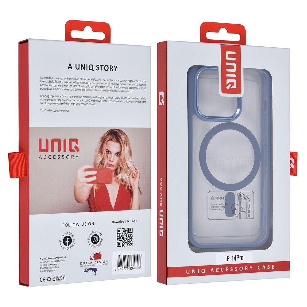UNIQ Accessory UNIQ Accessory iPhone 14 Pro Back cover case - Magsafe - Blue UNIQ Accessory UNIQ Accessory iPhone 14 Pro Back cover case - Magsafe - Blue