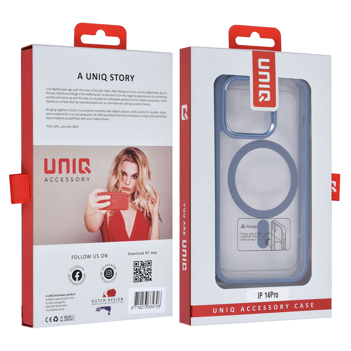 UNIQ Accessory UNIQ Accessory iPhone 14 Pro Backcover hoesje Magsafe - Blauw, foto 4 van 6