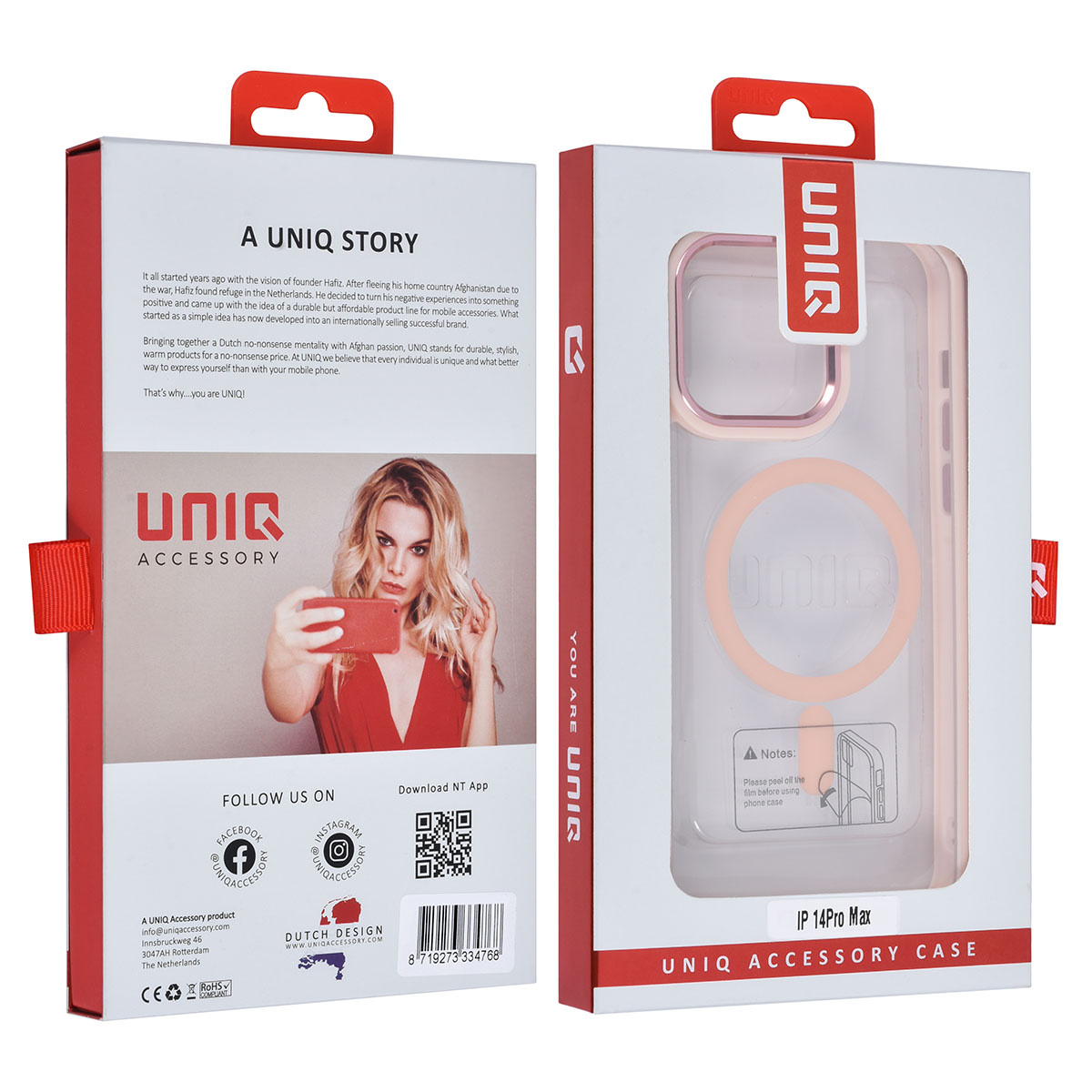 UNIQ Accessory UNIQ Accessory iPhone 14 Pro Max Backcover hoesje Magsafe - Roze, foto 4 van 6