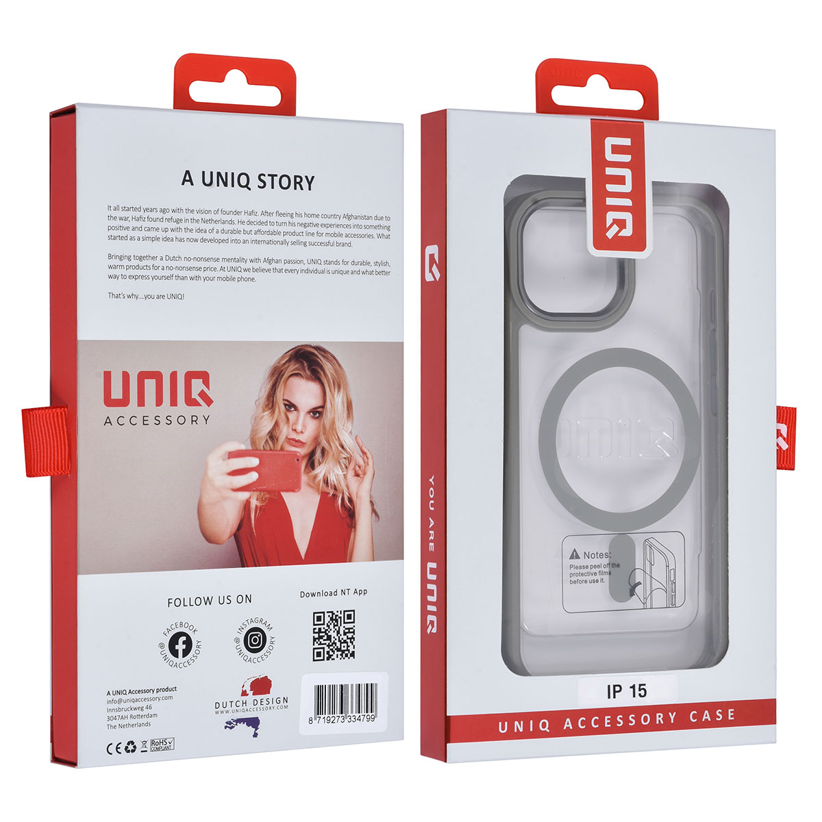 UNIQ Accessory UNIQ Accessory iPhone 15 Backcover hoesje Magsafe - Grijs, foto 4 van 6