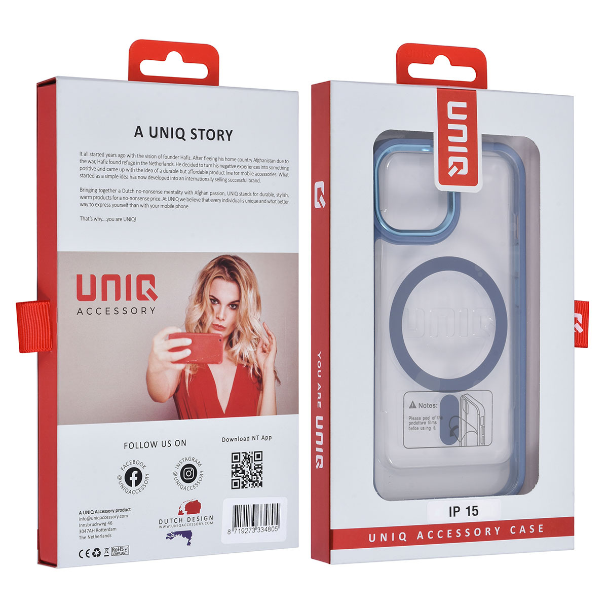 UNIQ Accessory UNIQ Accessory iPhone 15 Backcover hoesje Magsafe - Blauw, foto 4 van 6