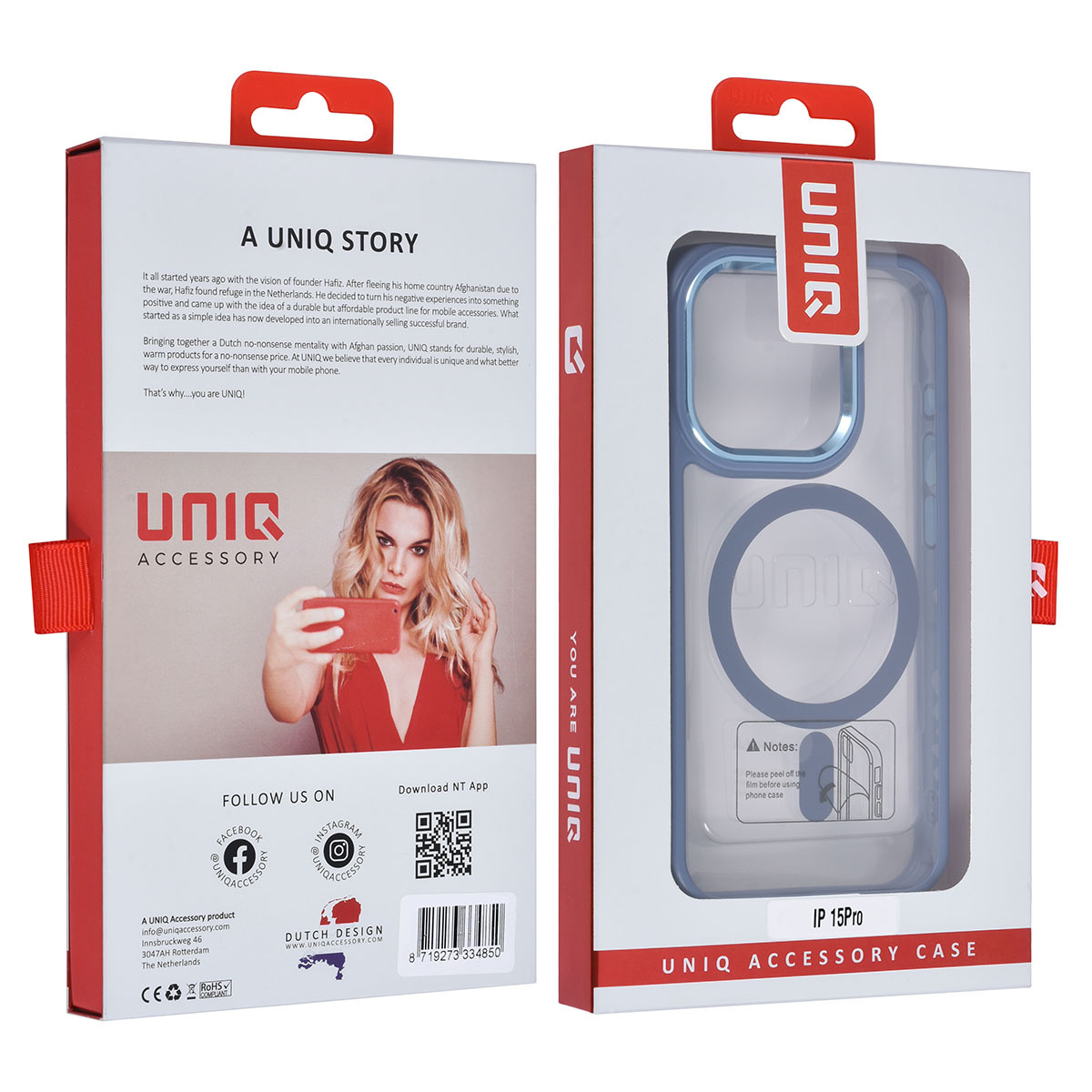 UNIQ Accessory UNIQ Accessory iPhone 15 Pro Backcover hoesje Magsafe - Blauw, foto 4 van 6