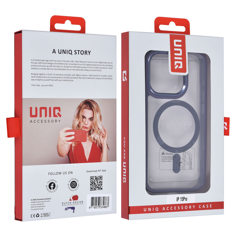 UNIQ Accessory UNIQ Accessory iPhone 15 Pro Backcover hoesje Magsafe - Paars UNIQ Accessory UNIQ Accessory iPhone 15 Pro Backcover hoesje Magsafe - Paars