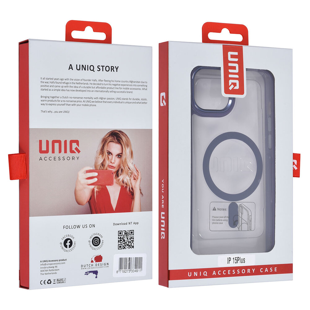 UNIQ Accessory UNIQ Accessory iPhone 15 & 14 Plus Backcover hoesje Magsafe - Paars UNIQ Accessory UNIQ Accessory iPhone 15 & 14 Plus Backcover hoesje Magsafe - Paars