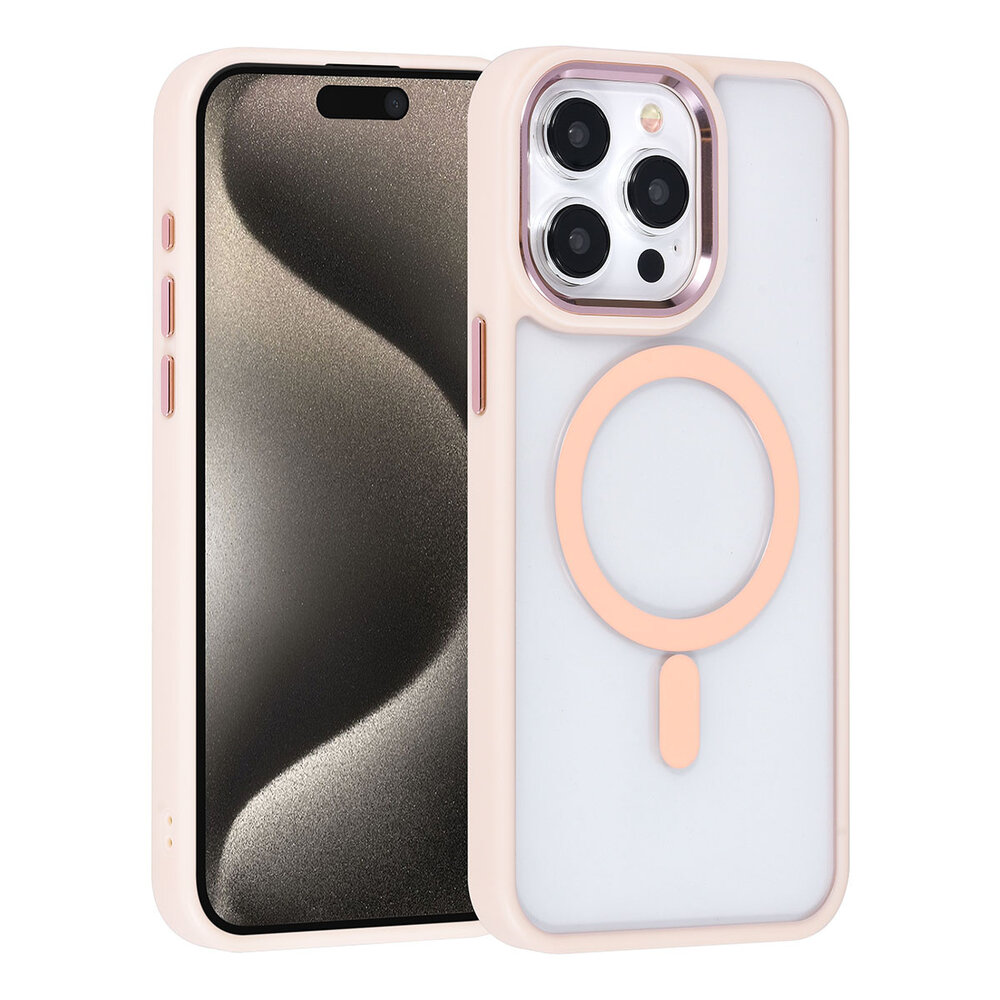 UNIQ Accessory UNIQ Accessory iPhone 15 Pro Max Backcover hoesje Magsafe - Roze UNIQ Accessory UNIQ Accessory iPhone 15 Pro Max Backcover hoesje Magsafe - Roze