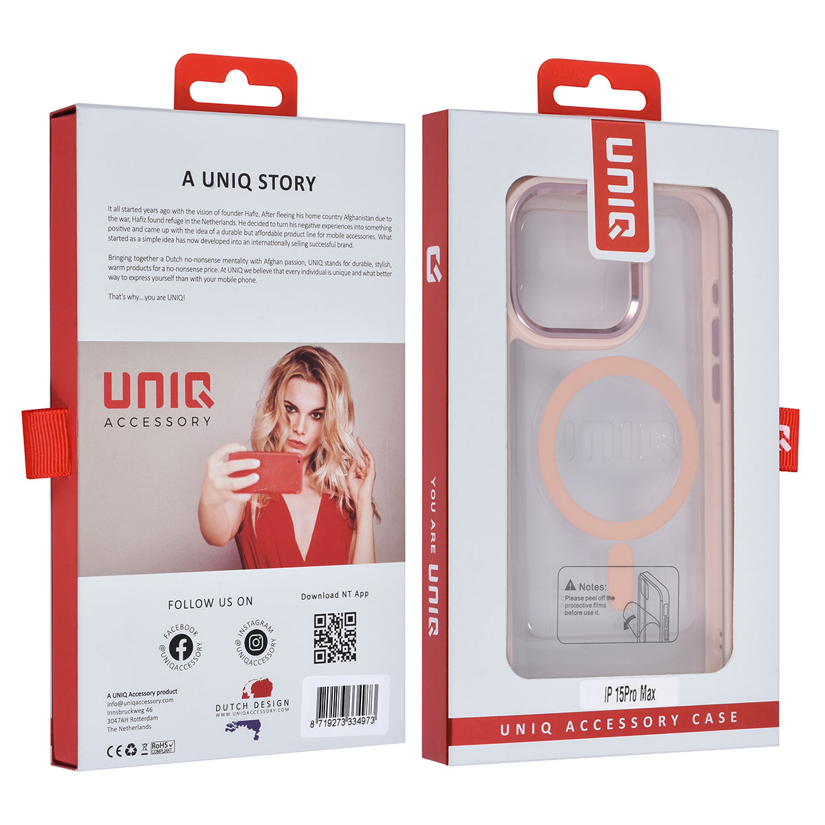UNIQ Accessory UNIQ Accessory iPhone 15 Pro Max Backcover hoesje Magsafe - Roze, foto 4 van 6