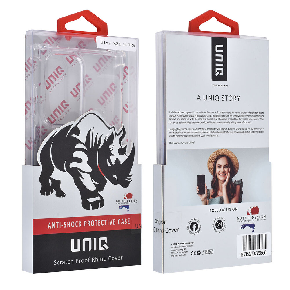 UNIQ Accessory UNIQ Accessory Galaxy S24 Ultra Back cover case - Transparent - Antishock UNIQ Accessory UNIQ Accessory Galaxy S24 Ultra Back cover case - Transparent - Antishock