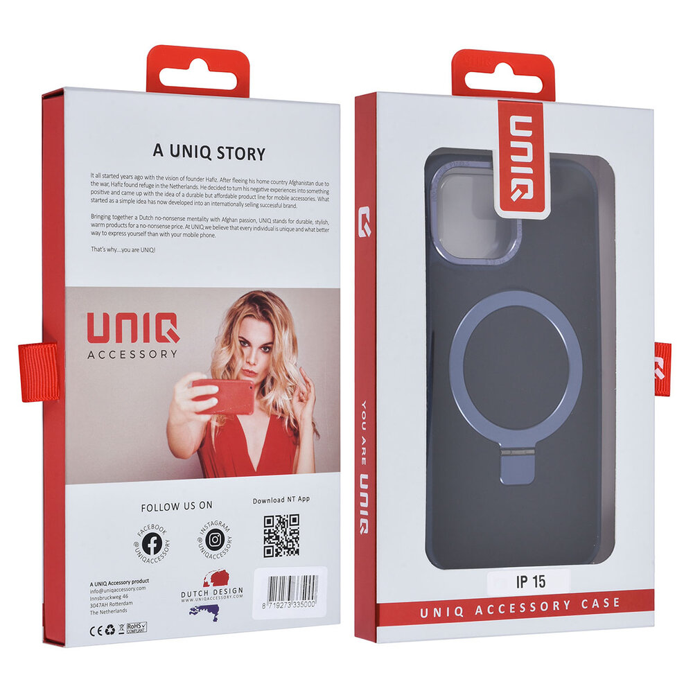 UNIQ Accessory UNIQ Accessory iPhone 15 Back cover coque Magsafe - Bleu UNIQ Accessory UNIQ Accessory iPhone 15 Back cover coque Magsafe - Bleu