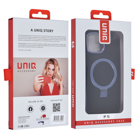 UNIQ Accessory UNIQ Accessory iPhone 15 Back cover coque Magsafe - Bleu UNIQ Accessory UNIQ Accessory iPhone 15 Back cover coque Magsafe - Bleu