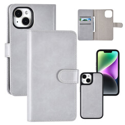 UNIQ Accessory iPhone 14 & 13 Book Case hoesje Pasjeshouder - Grijs
