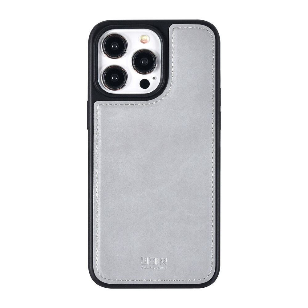 UNIQ Accessory UNIQ Accessory iPhone 14 Pro Max Book-Case hul - Kartenhalter - Grau UNIQ Accessory UNIQ Accessory iPhone 14 Pro Max Book-Case hul - Kartenhalter - Grau