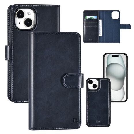 UNIQ Accessory UNIQ Accessory iPhone 15 Book type housse Porte-cartes - Bleu UNIQ Accessory UNIQ Accessory iPhone 15 Book type housse Porte-cartes - Bleu