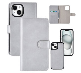 UNIQ Accessory UNIQ Accessory iPhone 15 Book type case - Card holder - Grey UNIQ Accessory UNIQ Accessory iPhone 15 Book type case - Card holder - Grey