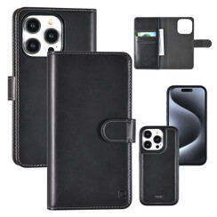UNIQ Accessory iPhone 15 Pro Book Case hoesje Pasjeshouder - Zwart