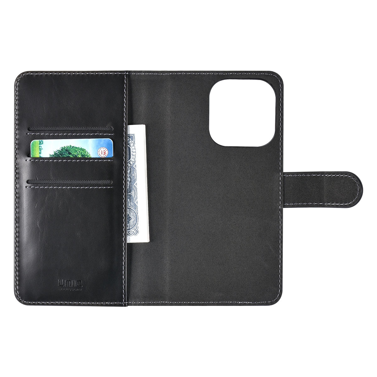 UNIQ Accessory UNIQ Accessory iPhone 15 Pro Book Case hoesje Pasjeshouder - Zwart, foto 5 van 6