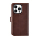 UNIQ Accessory UNIQ Accessory iPhone 15 Pro Book type case - Card holder - Brown UNIQ Accessory UNIQ Accessory iPhone 15 Pro Book type case - Card holder - Brown