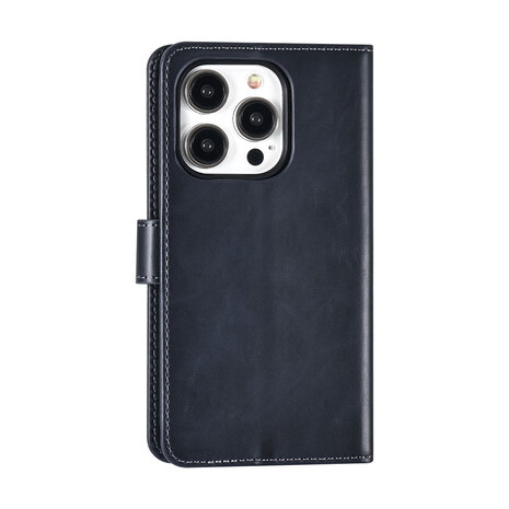 UNIQ Accessory UNIQ Accessory iPhone 15 Pro Book type case - Card holder - Blue UNIQ Accessory UNIQ Accessory iPhone 15 Pro Book type case - Card holder - Blue