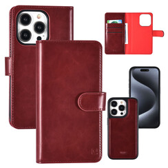 UNIQ Accessory iPhone 15 Pro Book Case hoesje Pasjeshouder - Rood