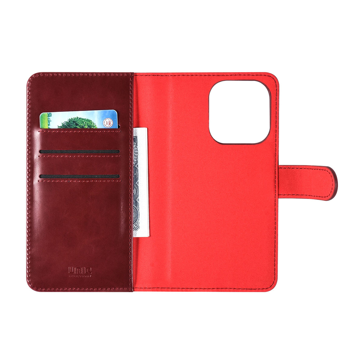 UNIQ Accessory UNIQ Accessory iPhone 15 Pro Book Case hoesje Pasjeshouder - Rood, foto 6 van 6