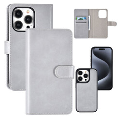 UNIQ Accessory iPhone 15 Pro Book type case - Card holder - Grey