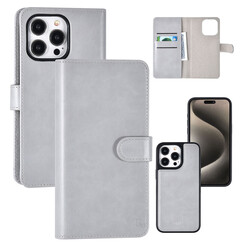 UNIQ Accessory iPhone 15 Pro Max Book Case hoesje Pasjeshouder - Grijs