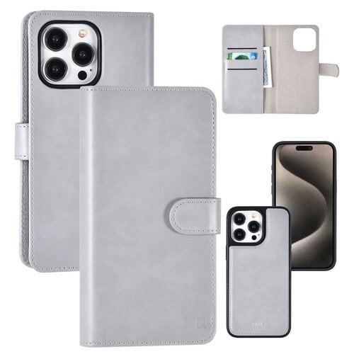 UNIQ Accessory UNIQ Accessory iPhone 15 Pro Max Book Case hoesje Pasjeshouder - Grijs
