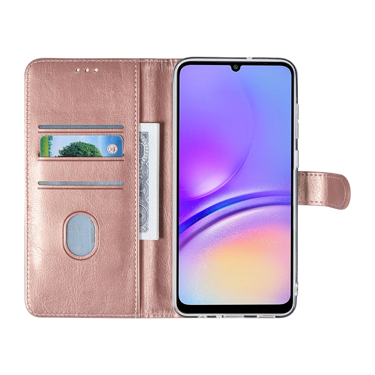 UNIQ Accessory UNIQ Accessory Galaxy A05 Book Case hoesje Pasjeshouder - Rose Gold, foto 4 van 6