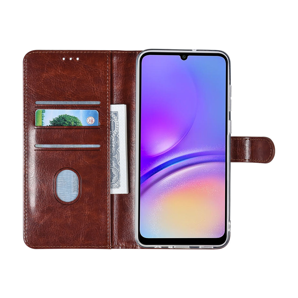 UNIQ Accessory UNIQ Accessory Galaxy A05 Book Case hoesje Pasjeshouder - Bruin, foto 3 van 6