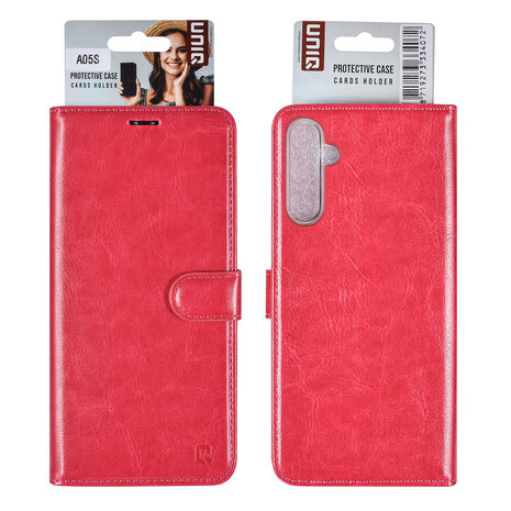 UNIQ Accessory UNIQ Accessory Galaxy A05S Book type case - Card holder - Hot Pink UNIQ Accessory UNIQ Accessory Galaxy A05S Book type case - Card holder - Hot Pink