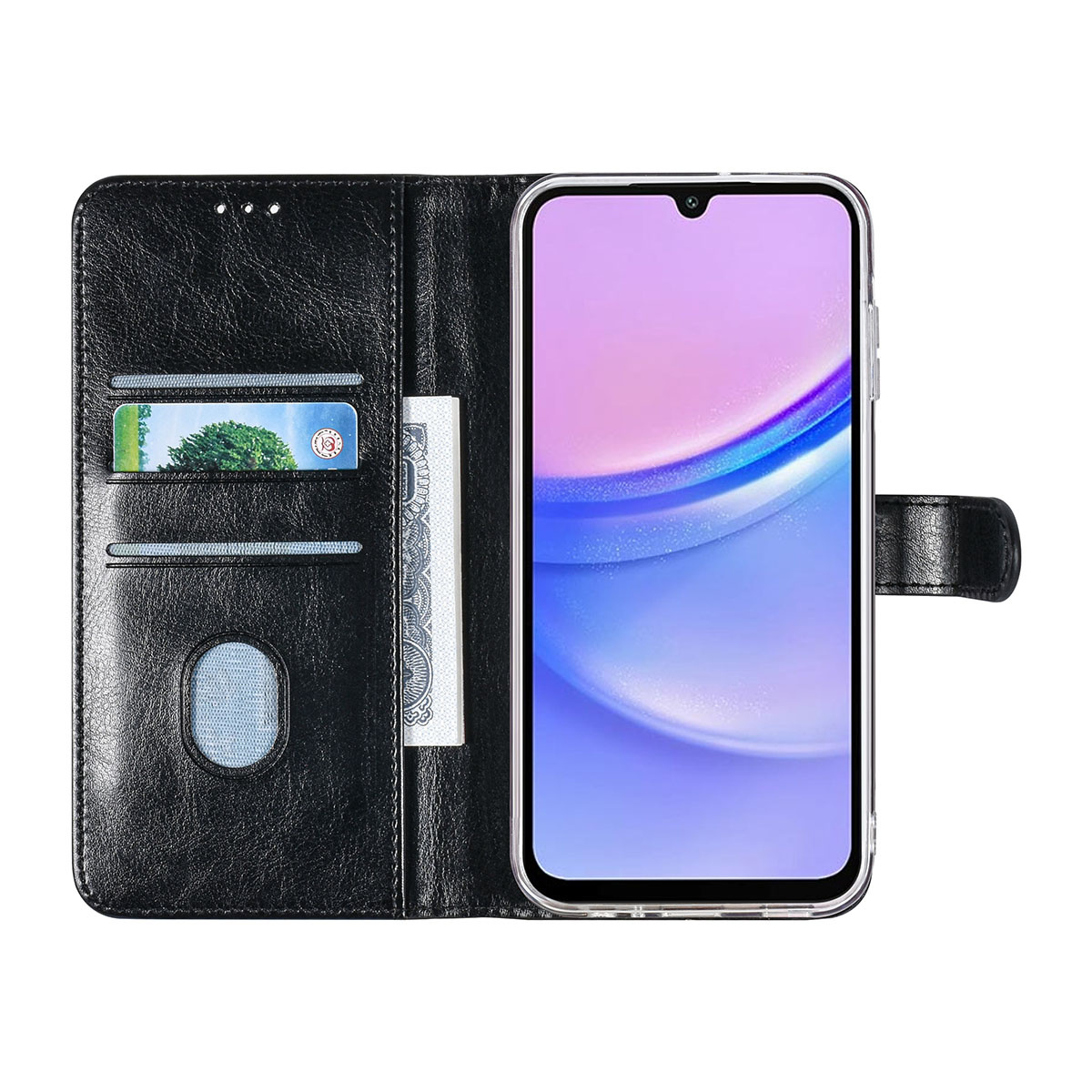 UNIQ Accessory UNIQ Accessory Galaxy A15 5G Book Case hoesje Pasjeshouder - Zwart, foto 4 van 6
