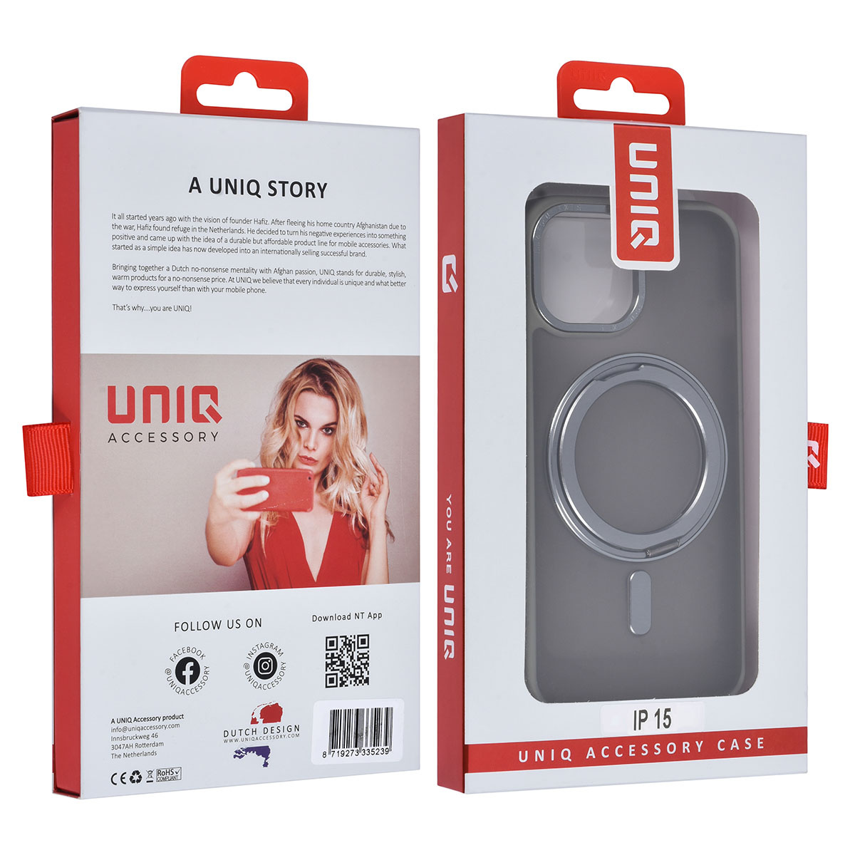 UNIQ Accessory UNIQ Accessory iPhone 15 Backcover hoesje - Grijs, foto 4 van 4