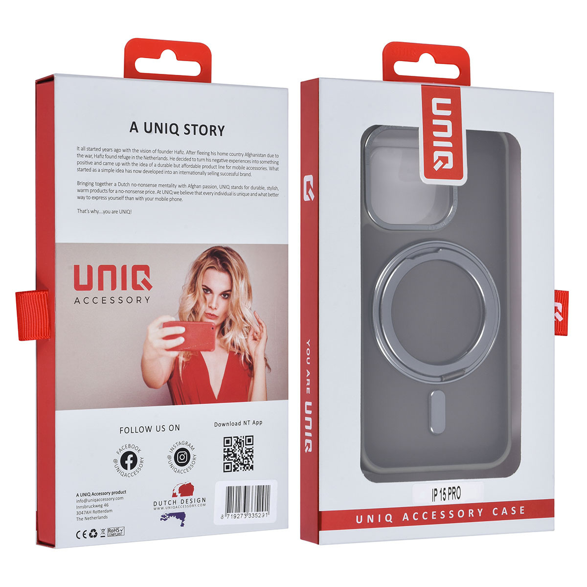 UNIQ Accessory UNIQ Accessory iPhone 15 Pro Backcover hoesje - Grijs, foto 4 van 4
