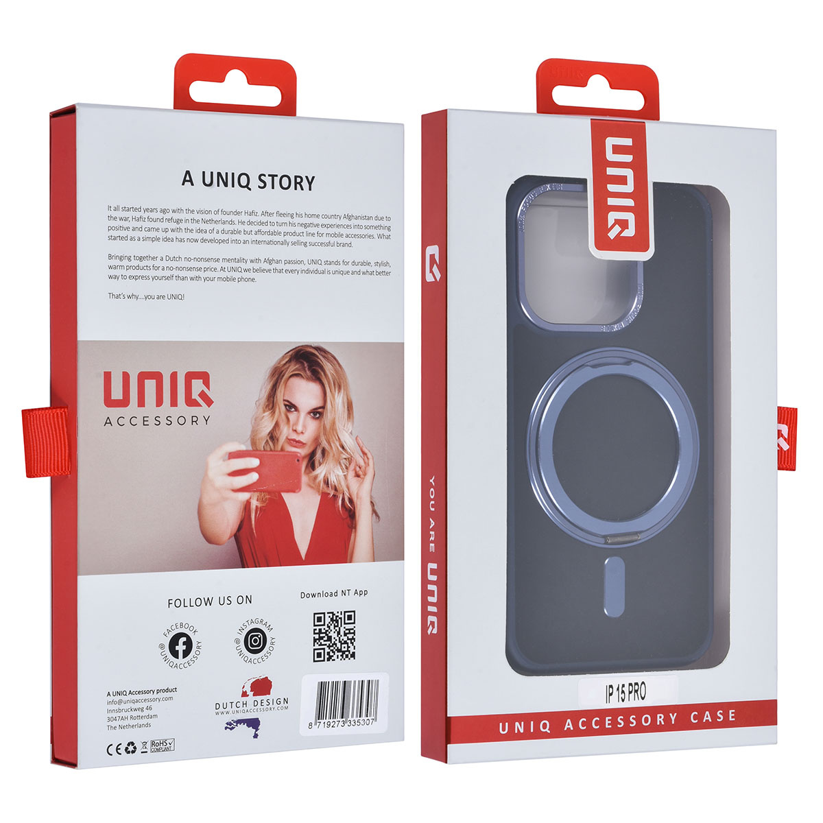 UNIQ Accessory UNIQ Accessory iPhone 15 Pro Backcover hoesje - Blauw, foto 4 van 4